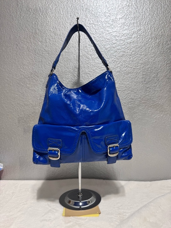Michael Kors Handbags - Patent Leather Shoulder Bag in Cobalt Blue